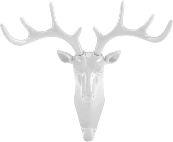 White, Clothes Hook Animal Hook Clothes Rack Key Holder Wall Shelf