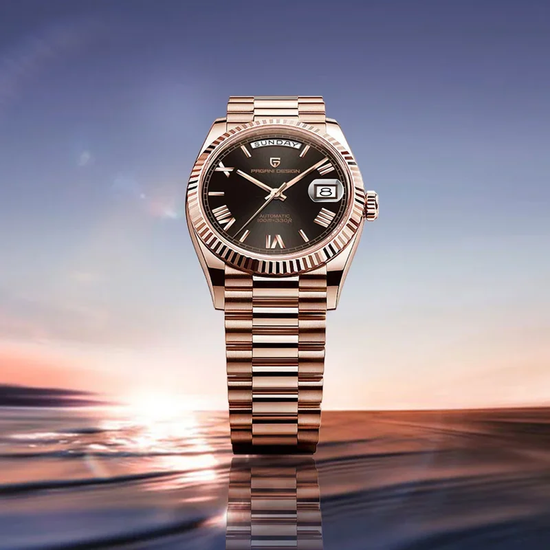 AliExpress - Nouvelle montre mécanique PAGANI DESIGN 2026 pour homme, montre automatique de luxe en or rose pour homme, miroir saphir AR, étanche, 