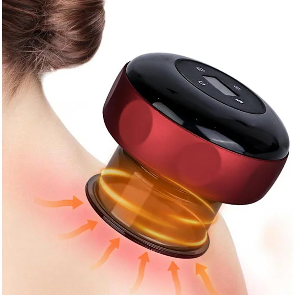 Elektronisk cupping terapi, elektrisk cupping massageapparat, 12-trins kobberkopper, elektrisk cupping sæt, vakuum massageapparat, vakuum cupping