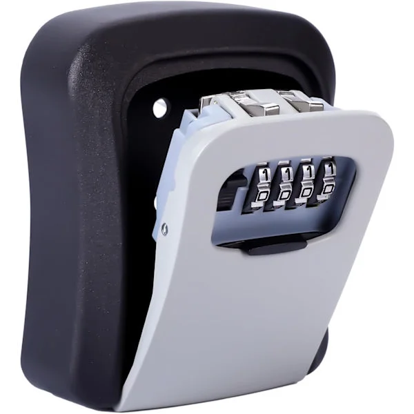 Key Safe Wall Mounted - Key Box with 4-Digit Combination - Box - Key Safe, Grey