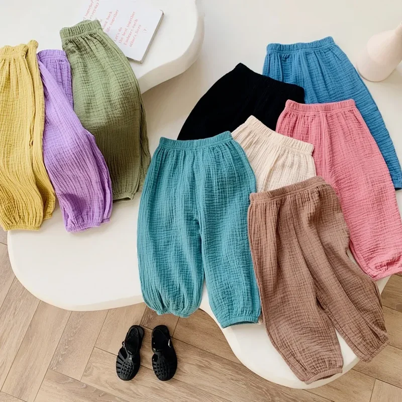 AliExpress - Frühling Sommer Moskito Beständig Hosen Kleinkind Neue Casual Lose Hosen Einfarbig Hosen Oberbekleidung Jungen Mädchen Vielseitige Hosen