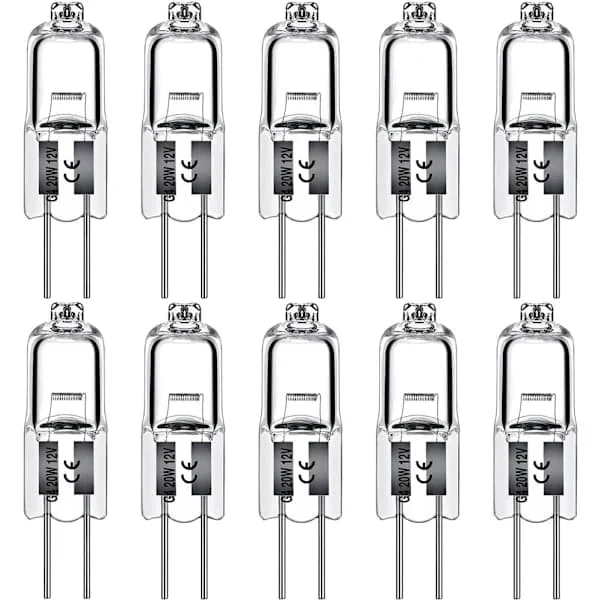 G4 Halogenlampor 10W 12V Klar Kapsel 2-Pin Lampa Halogen Stiftsockel Varmvit Dimbar 10-pack