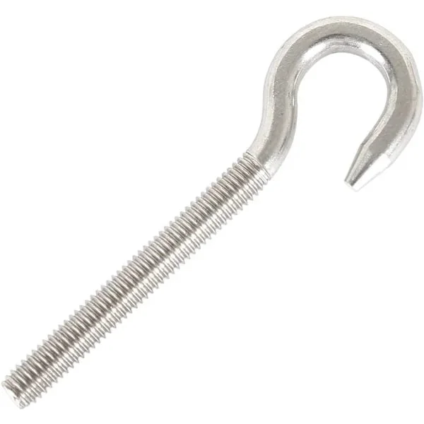 ING M5 304 skruvkrokar i rostfritt stål, bultar, öppna krokar, koppkrokar, ankarkrokar, bultar, skruvkrokar, 10-pack