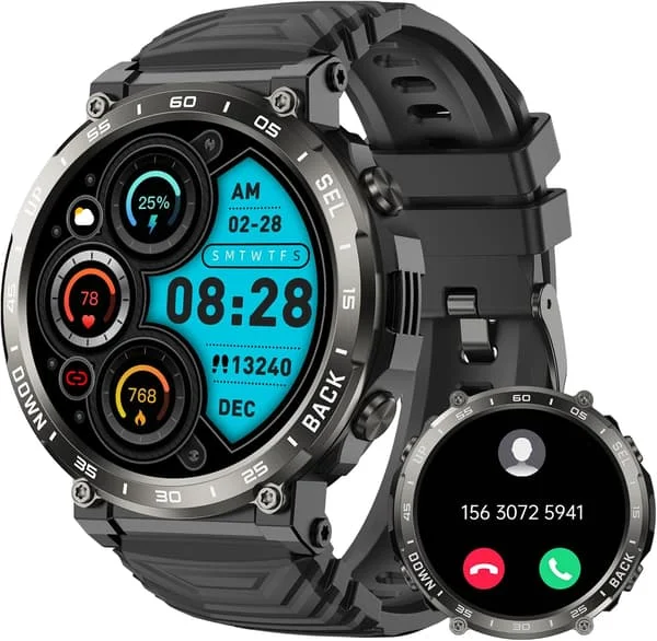 Smartklokke Herre Smartklokke med Samtale - Vanntett Bluetooth Sm