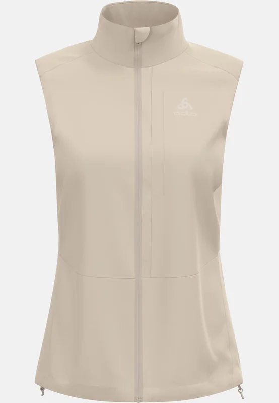 Odlo Veste sans manches de running Zeroweight Warm pour femme, XL, beige