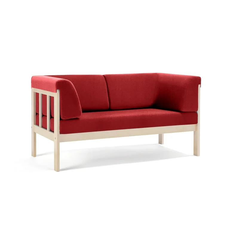 2-personers sofa KIM, stof Medley rustrød