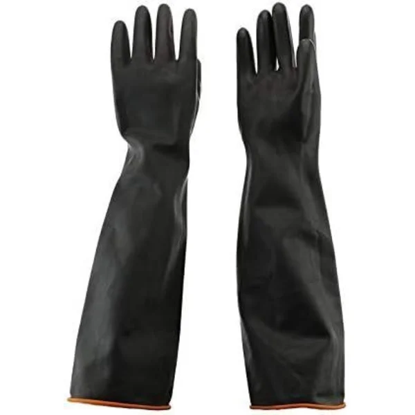 55 cm vanntette gummihansker vernehansker kjemikalier lang syre/-FM-