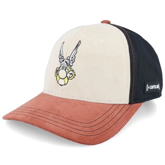 Capslab - Beige Casquette - Asterix Cap Brown/Beige/Black Adjustable @ Hatstore