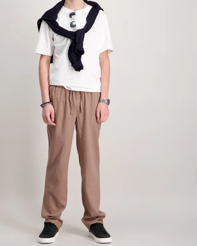 Jack & Jones JPSTBILL JJPAROS JOGGER PANT SN JNR Brun Byxor Kille - Kids Brand Store