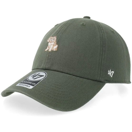 47 Brand - Grün Unconstructed Cap - Base Runner Clean Up Cap-Dog Dad Cap @ Hatstore