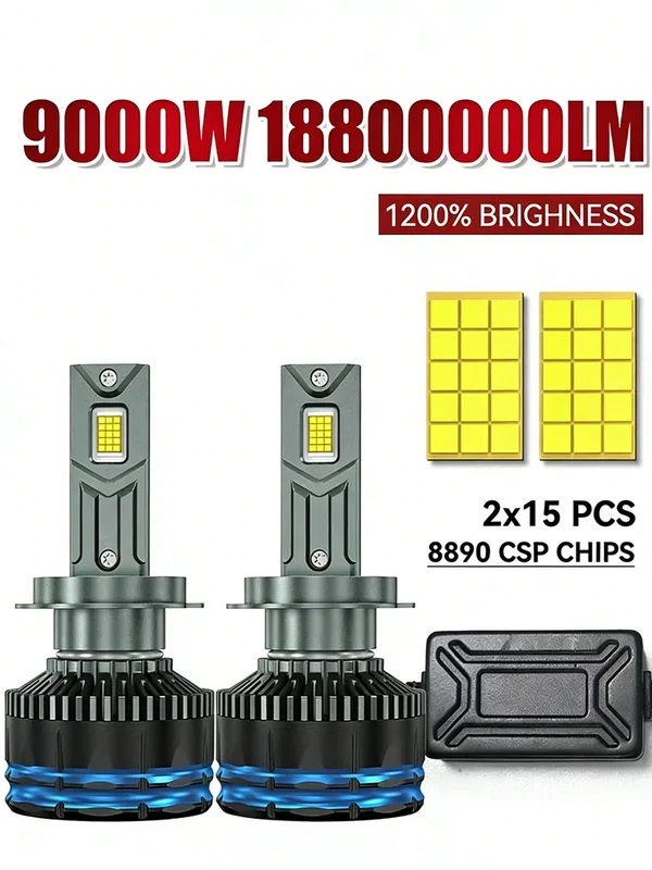 AliExpress - Phare LED de voiture haute puissance 9000W 1880000LM H7 H4 H11 8890 CSP Canbus H1 H8 9005 HB3 9006 HB4 9012 HIR2 Lampe Turbo