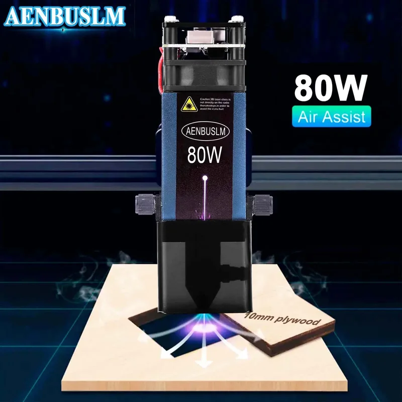 AliExpress - AENBUSLM Module laser 40 W 80 W 450 nm TTL/PWM Tête laser laser bleu pour machine de découpe laser CNC Accessoires menuiserie outils de 