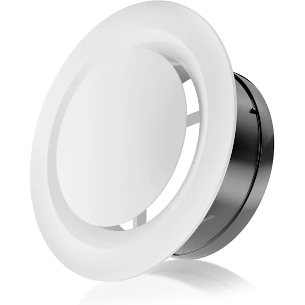 Hon&Guan 150 mm säädettävät ilmanvaihtoventtiilit, pyöreä ilmanvaihtoventtiili, 150 mm ilmanottoaukko, ilmanvaihtoritilä kylpyhuoneeseen, wc:hen, 