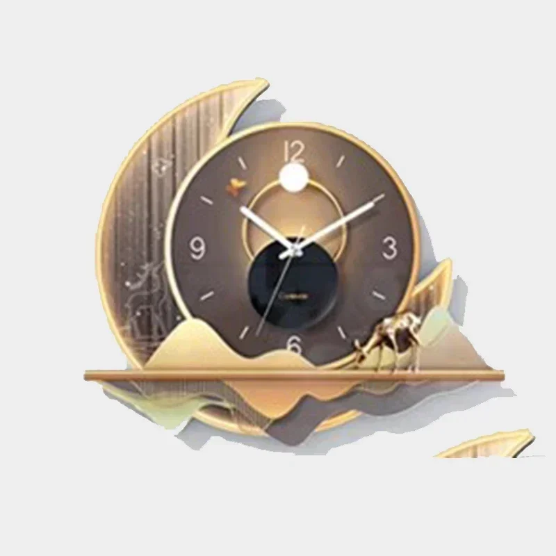 AliExpress - Horloges murales de luxe nordiques salon élégant électronique silencieux horloges murales décoration Design italien décor à la maison 