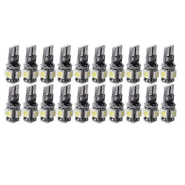 20 st Cool White T10 LED Lampa Bil Interiör Belysning Registreringsskylt Lampa 2825 192 194 5050 5 SMD
