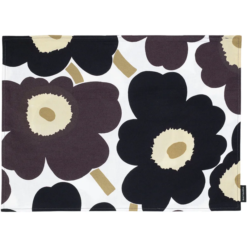 Marimekko Unikko bordstablett 31 x 42 cm, svart, vit, beige | Dukning & Servering > Bordstablett | Bagaren och Kocken