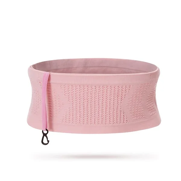 Breathable Waist Belt Hidden Slim Waist Bag Women Her Fanny Pack Sports Running Cell Phone Holder Keys Money Holder Rose Pink XL
