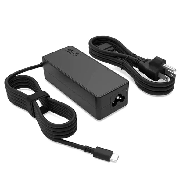 Ny Universal 65W USB-C Bärbar Laddare för Chromebooks Thinkpads Bärbar Dator Telefon PD Snabbladdning Typ-C Strömadapter