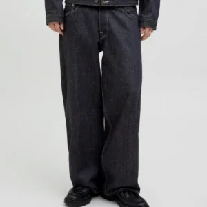 Selvage wide leg denim