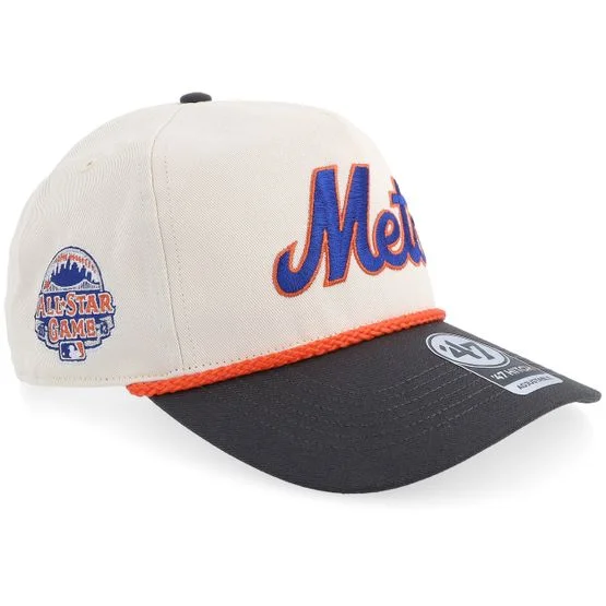 47 Brand MLB New York Mets Crosstown Script Hitch A-Frame Cap Beige One Size Baumwolle Snapback Hat
