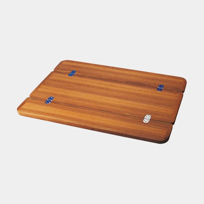 Boottafel - Kantelbare tafelblad in teak Roca Miami, rechthoekig, 80 x 60 cm