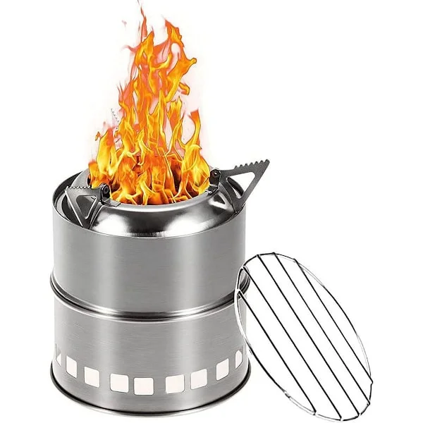 Multi Cooker Bærbar Camping Komfur Multi Cooker Udendørs Træ Komfur