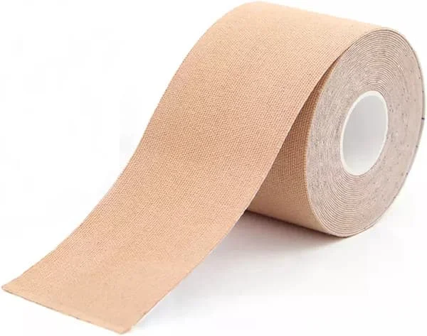 Beige brösttejp 5m x 5cm – inkluderar 2 nippelöverdrag, bh-tejp, självhäftande bh för bröstlyft