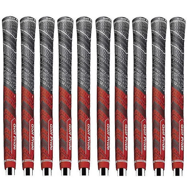 10 st Golf Pride MCC PLUS 4 +Golf Grips Standardstorlek Röd Röd