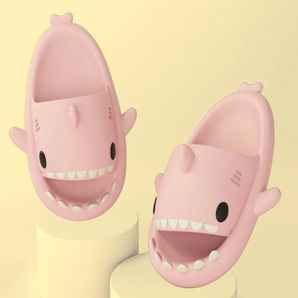 Haj Slippers EVA Haj Slippers Børn Kvinder Mænd Bløde Slippers Sandaler Indendørs Slippers Pink