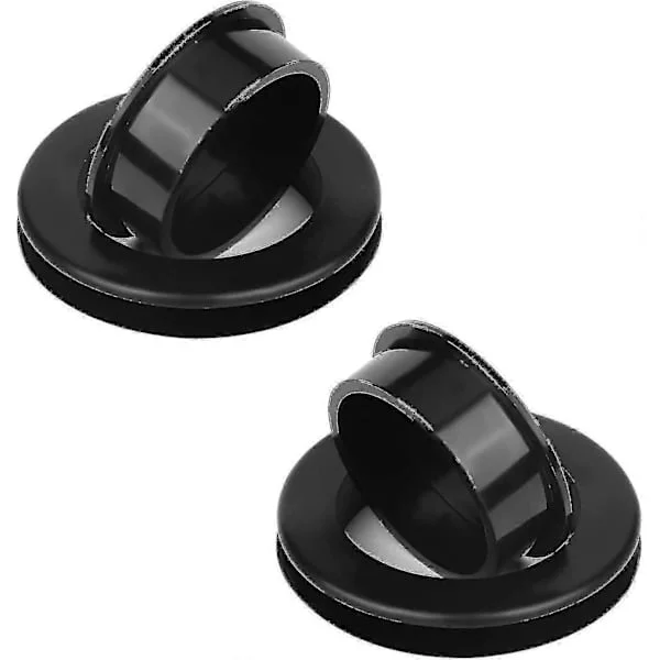 2 Set Transparent Silicone Umbrella Hole Covers and Stoppers for Parasol Stands - Table Accessories Black