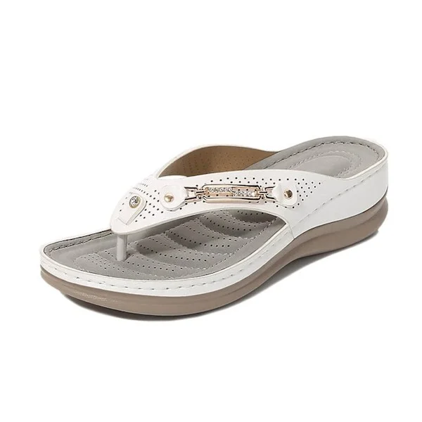 Myke flip-flops med demping for kvinner, tangsandaler, slippers, ortopediske sandaler for fritid