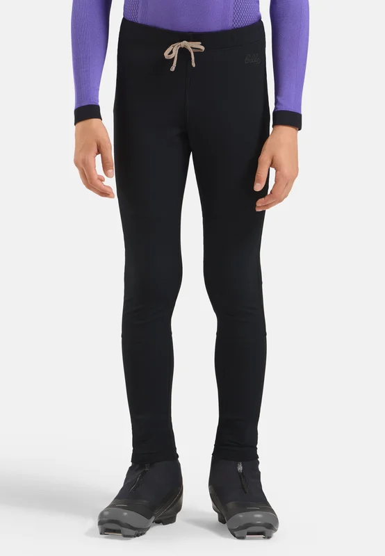 Odlo Kids' Essential Warm Kids Cross-Country Tights, 128, black