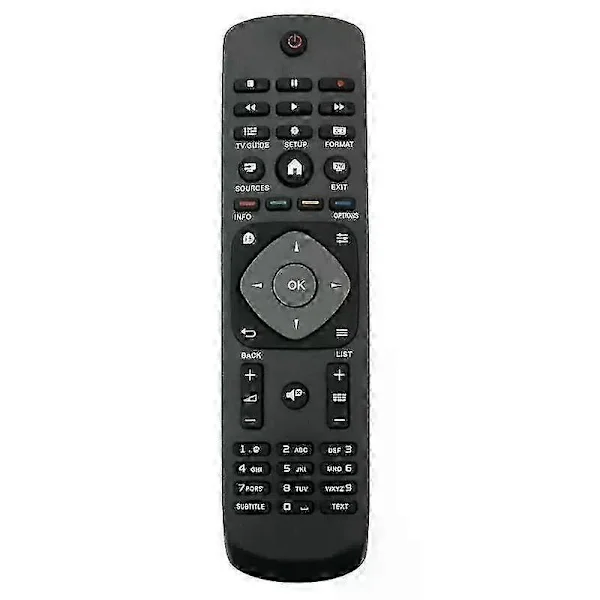 Universell fjärrkontroll för Philips TV, Perfekt ersättningsfjärrkontroll för Philips, TV-fjärrkontroll - Svart, RM-L1225