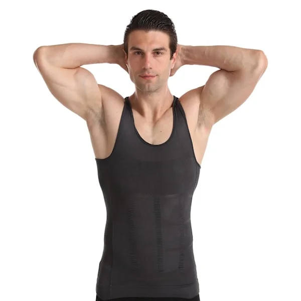 Herr Body Shaping Sweat Bastu Stretch Mage Control Body Underkläder Tight Shapewear
