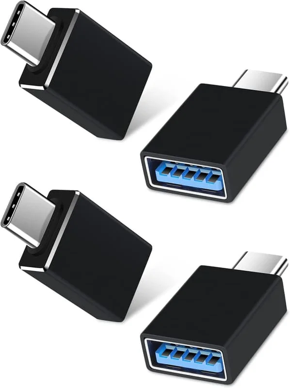 4-pack USB C till USB-adapter, typ C till USB 3.0-adapter USBC-sida-