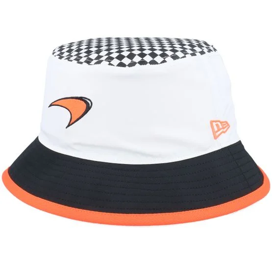 New Era - Motor Hvid bucket Hat - McLaren F1 25 Checkered Tapered White/Black Bucket @ Hatstore