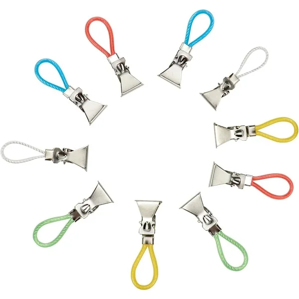 Towel Hanger - 10-pack - Towel Loop - Kitchen Towel - Assorted - Towel Clips - Towel Loops - With - Clip - Towel Clips