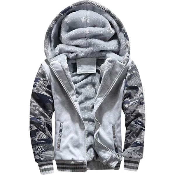 Herr Pullover Termisk Sherpa Fodrad Jumper Jackor Vinter Träning Fleece Hoodie Full Zip Ull Varm Tjock Rockar Ytterkläder