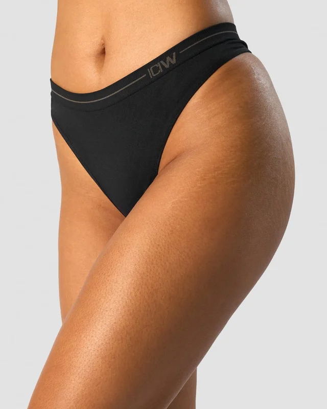 ICANIWILL - Everyday Seamless Thong 2-pack Black - String - Dam - Träningskläder från ICIW