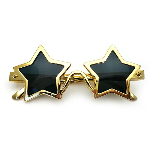 Stjerneformede solbriller med stjerneform Pentagram Solbriller Nyhet Solbriller kompatible Julebord Voksne Barn Kostyme Fotorekvisitter