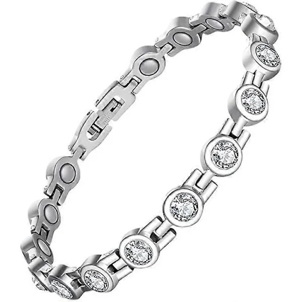 Mode Kvinders Krystal Armbånd Guld Og Sølv Rose Guld Farve Armbånd Vægttab Magnetisk Terapi Armbånd Sundhedssmykker YA0560-6
