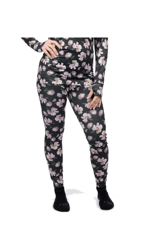 Lange Underbukser FXR Atmosphere Dame Sort Floral M