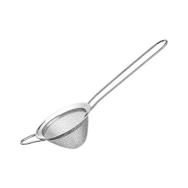 Liten sil i rostfritt stål, finmaskig sil, mini cocktailsil för cocktails, te, örter, kaffe och drycker