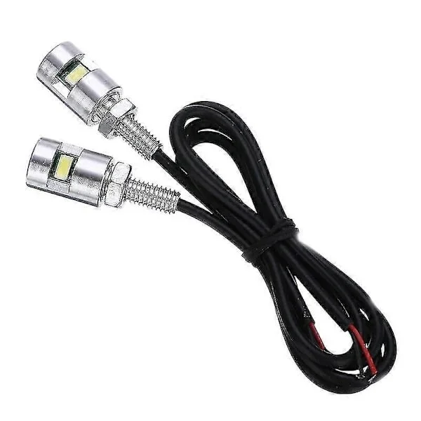 2X Krom 5630 Motorsykkel Skrue Bolt Lampe Bil Universell Skiltlys Pære 12V