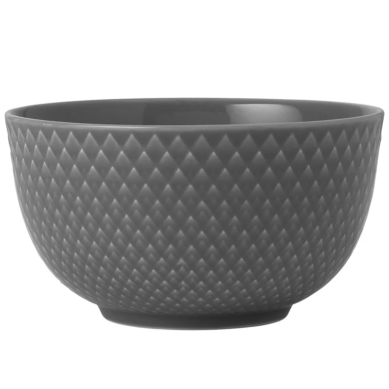 Lyngby porcelæn Rhombe Earth skål 11 cm, slate | KitchenOne