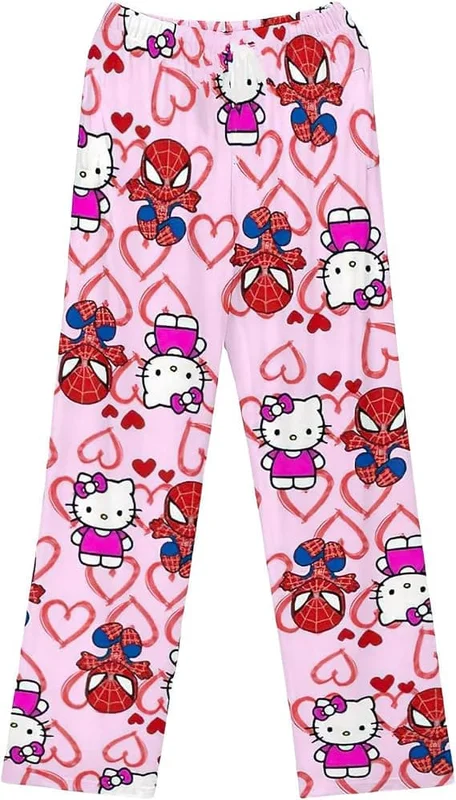 Anime Pyjamasbyxor med tryck överallt FÄRG 5 FÄRG 5 FÄRG 5 XL