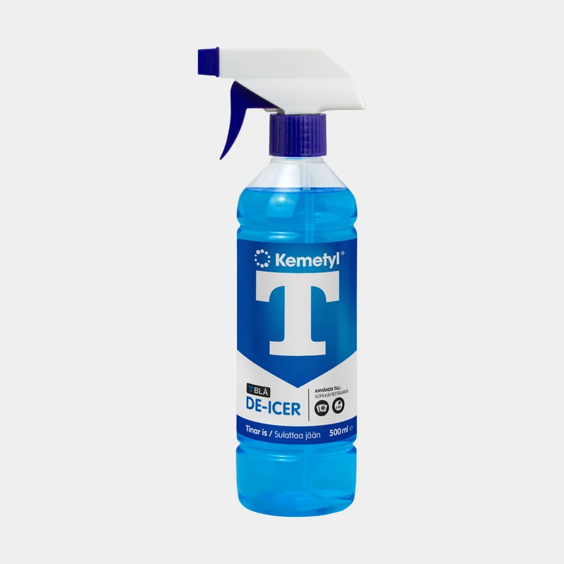 Raspador de gelo líquido / removedor de gelo Kemetyl T-Blå De-Icer, 0.5 litros