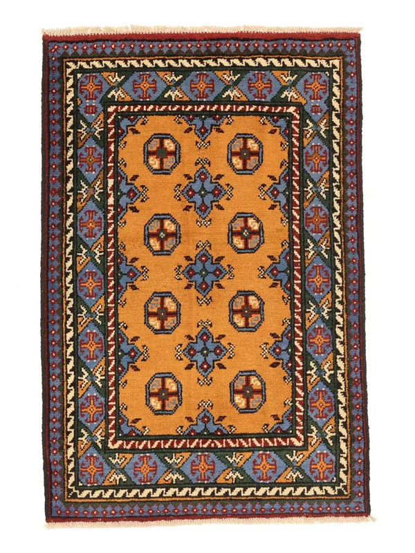 D'orient Afghan Fine Tapis 80X119 Noir/Orange Laine