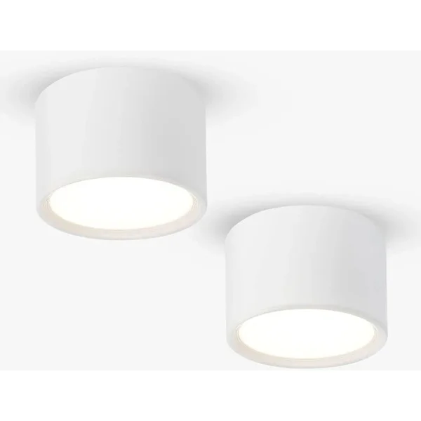 Hvid LED-loftspot Varm hvid 3000K 12W Sæt med 2 Belysning Loftlampe stue spisestue køkken gang soveværelse Ø140MM [Energiklasse