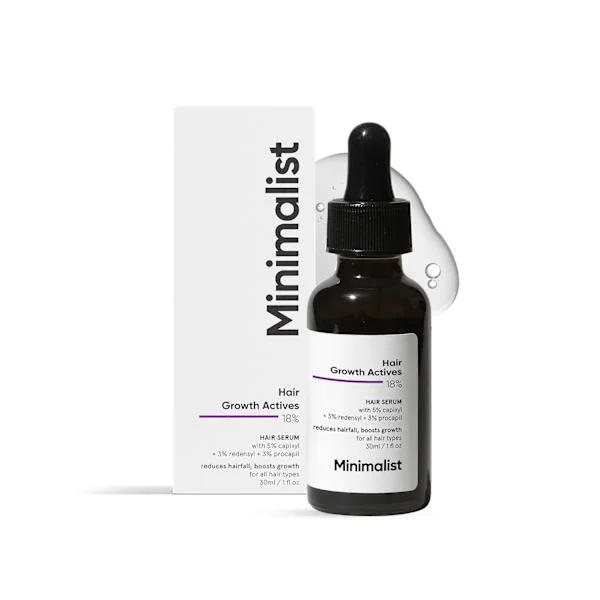 Minimalist Hair Density Serum 18% | Procapil, Capixyl, Redensyl, Anagain & Baicapil hiustenlähdön hallintaan | Naisille & miehille | 30 ml | 18%
